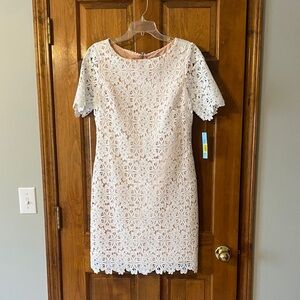 ANTONIO MELANI Cream Lace Mini Dress
